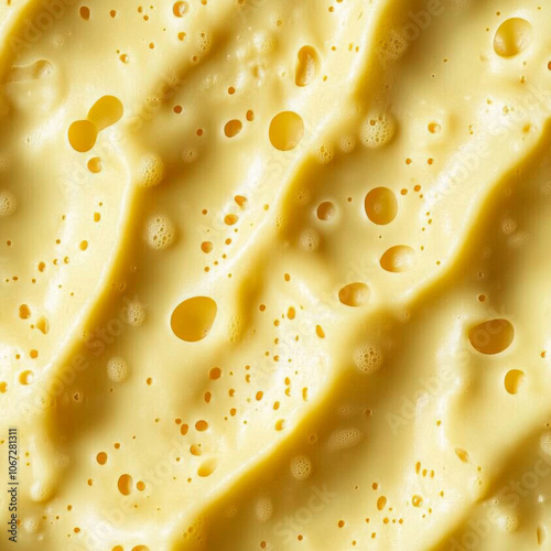 Seamless background of cheese texture with soft surface and natural holes, perfect for culinary-inspired designs photo