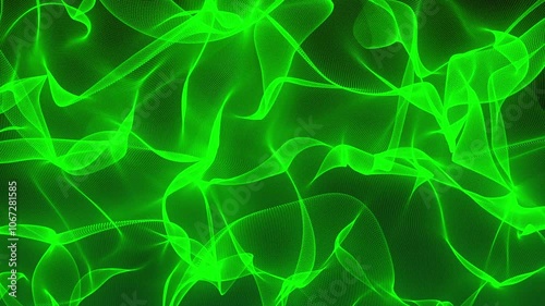 Abstract Green Digital Wave Pattern Background Design Animation