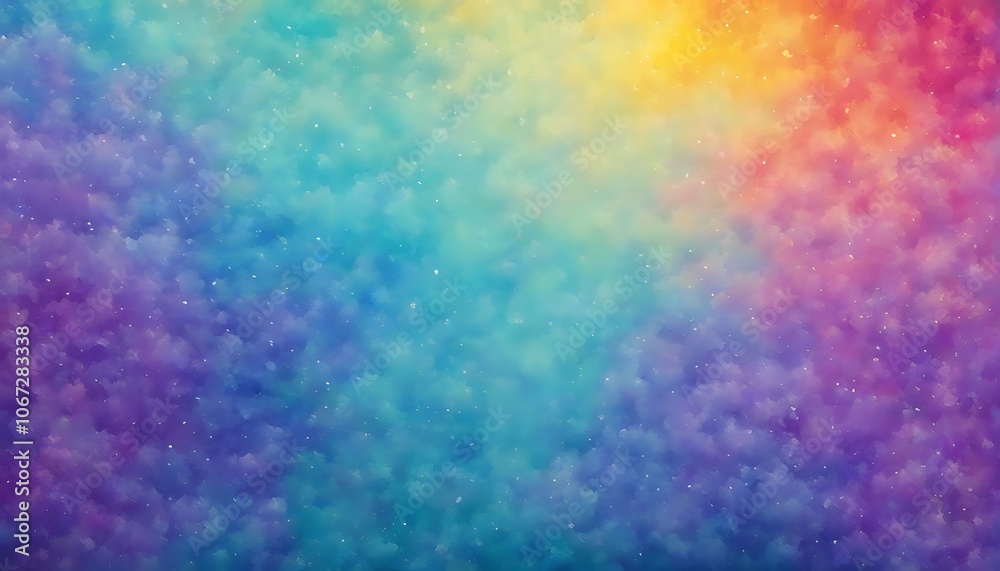 Abstract Watercolor Background with Purple, Blue, and Yellow