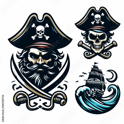 PIRATE LOGO ILLUSTRATION