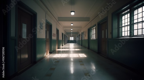 Empty School Hallway Corridor Education Interior Design Architecture