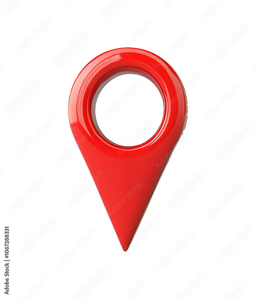 Red location marker on a plain background Red location marker on a plain background