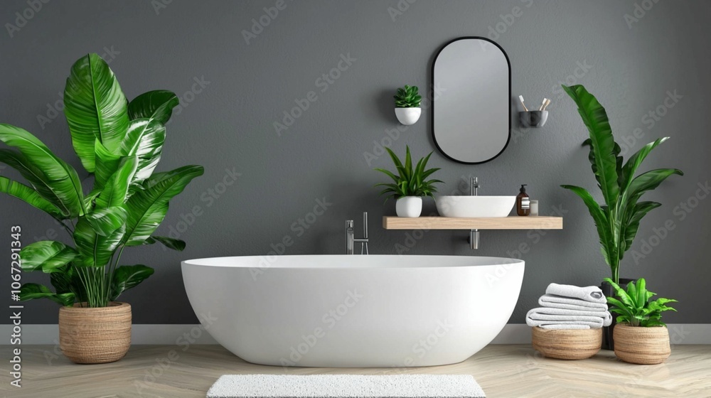 modern bathroom interior with bathroom