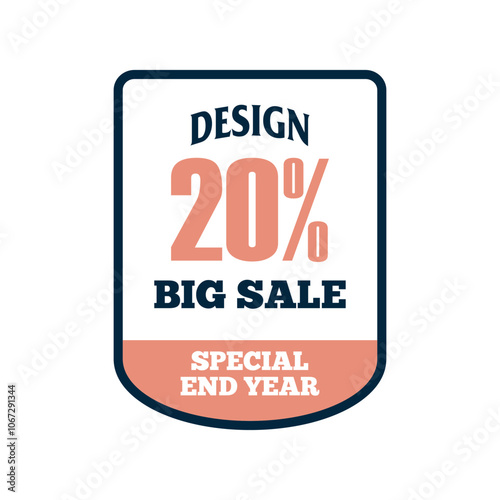 Promotional symbol sale label, sale label vector badge template, sale sticker emblem