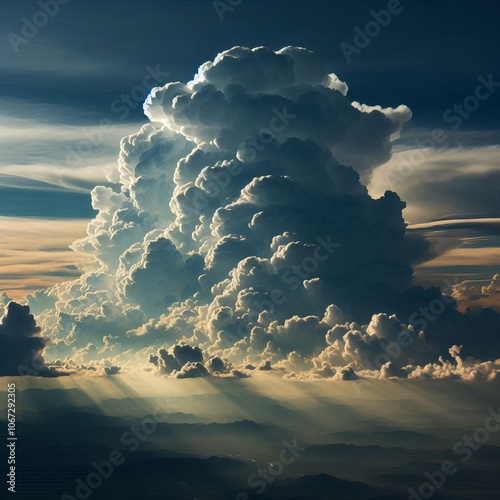 Altocumulonimbus clouds are mid level clouds composed of water d photo