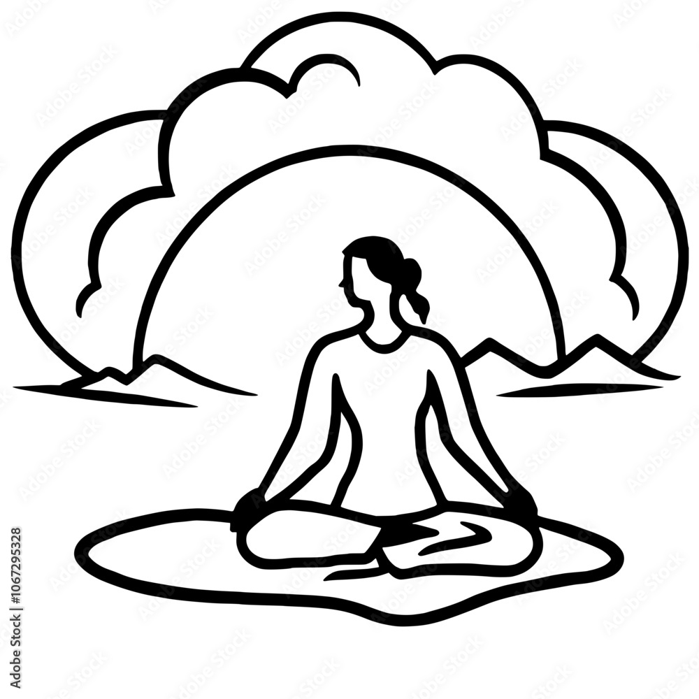 silhouette of a person meditating silhouette of a person meditating