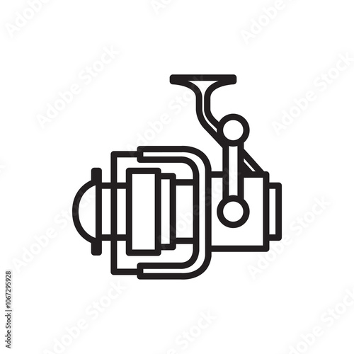 fishing equipment icon design vector