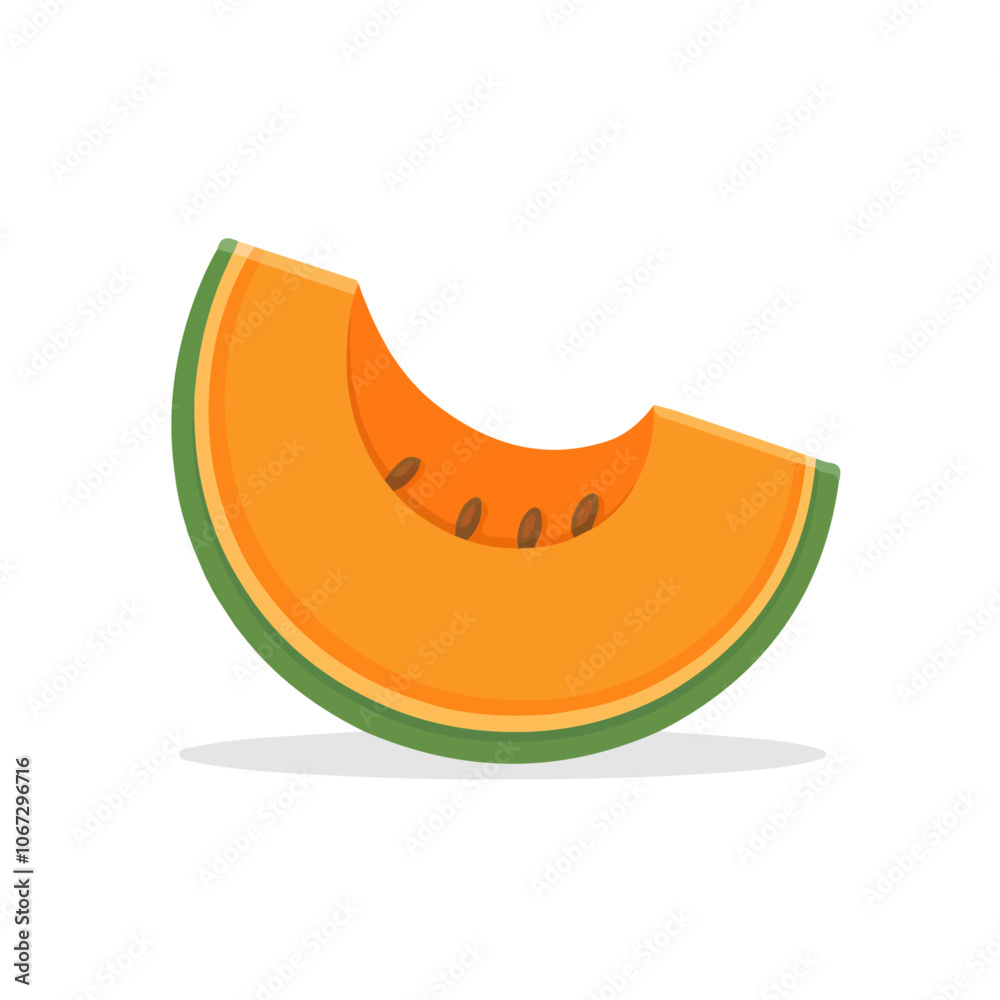 A 2D flat vector illustration of a cantaloupe icon, isolated on a white background. Cantaloupe vector.
A 2D flat vector illustration of a cantaloupe icon, isolated on a white background. Cantaloupe vector.