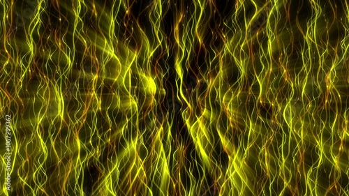 Abstract Gold Light Wave Animation with Glowing and Sparkling Effects