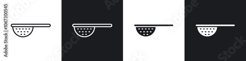 Sieve icon in thin outlined.