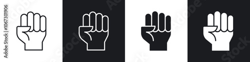 Will power icon in thin outlined.
