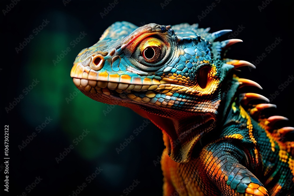 Fototapeta premium a popular reptile pet known for its calm demeanor showcasing tex