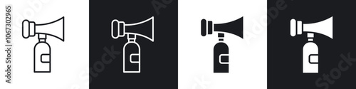 Air horn icon in thin outlined.