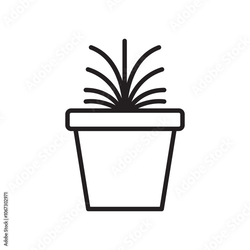 plant pots icon design vector