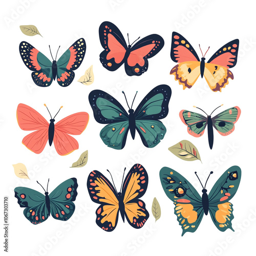 Colorful Butterfly Collection