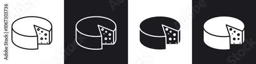 Parmesan icon in thin outlined.