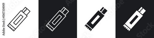 Chew gum icon in thin outlined.