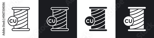 Copper icon in thin outlined.