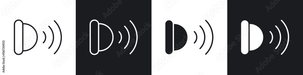 Motion sensor icon in thin outlined. Motion sensor icon in thin outlined.