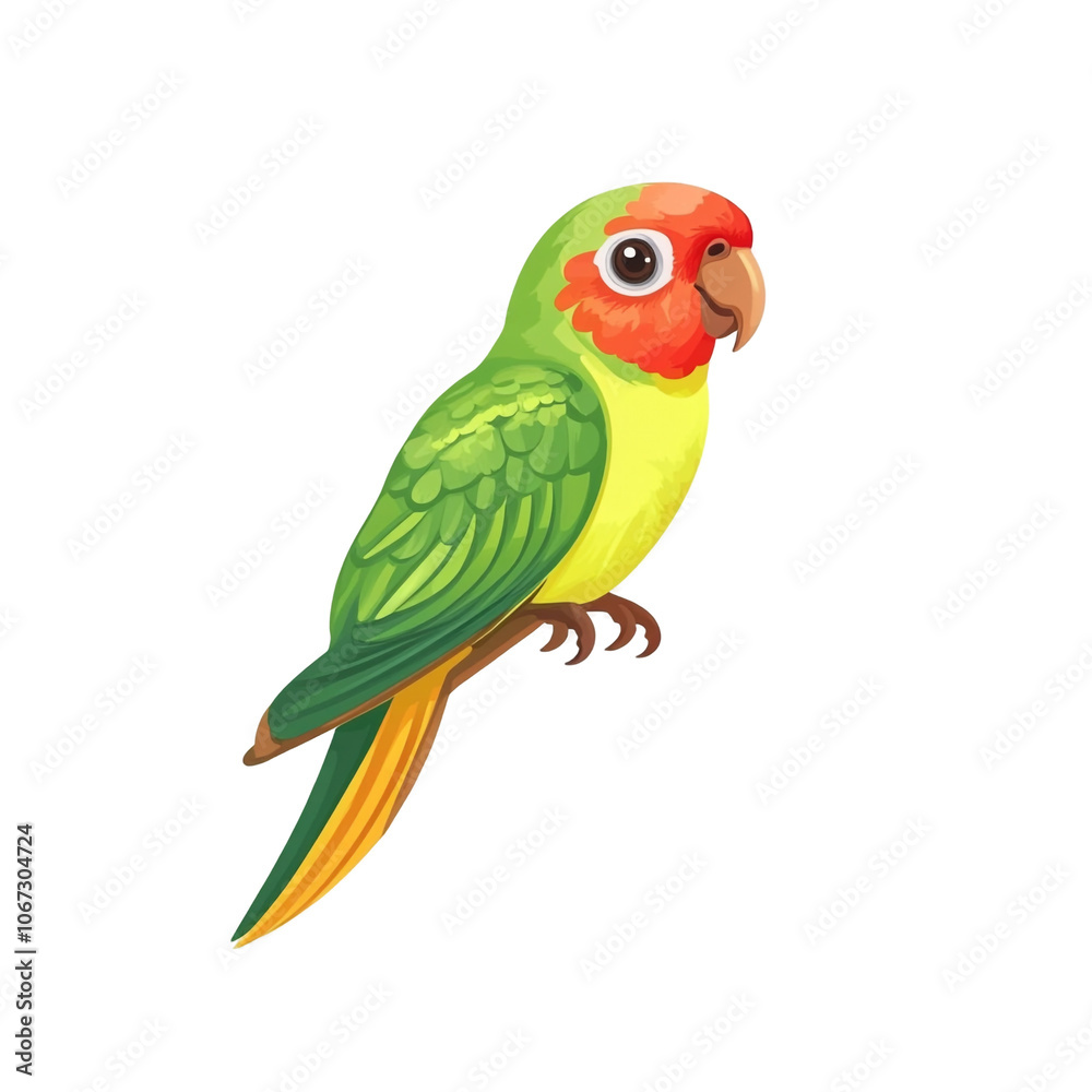 Fototapeta premium A Colorful Parrot on Black Background