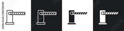 Barrier icon in thin outlined.