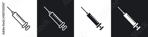 Needle icon in thin outlined.