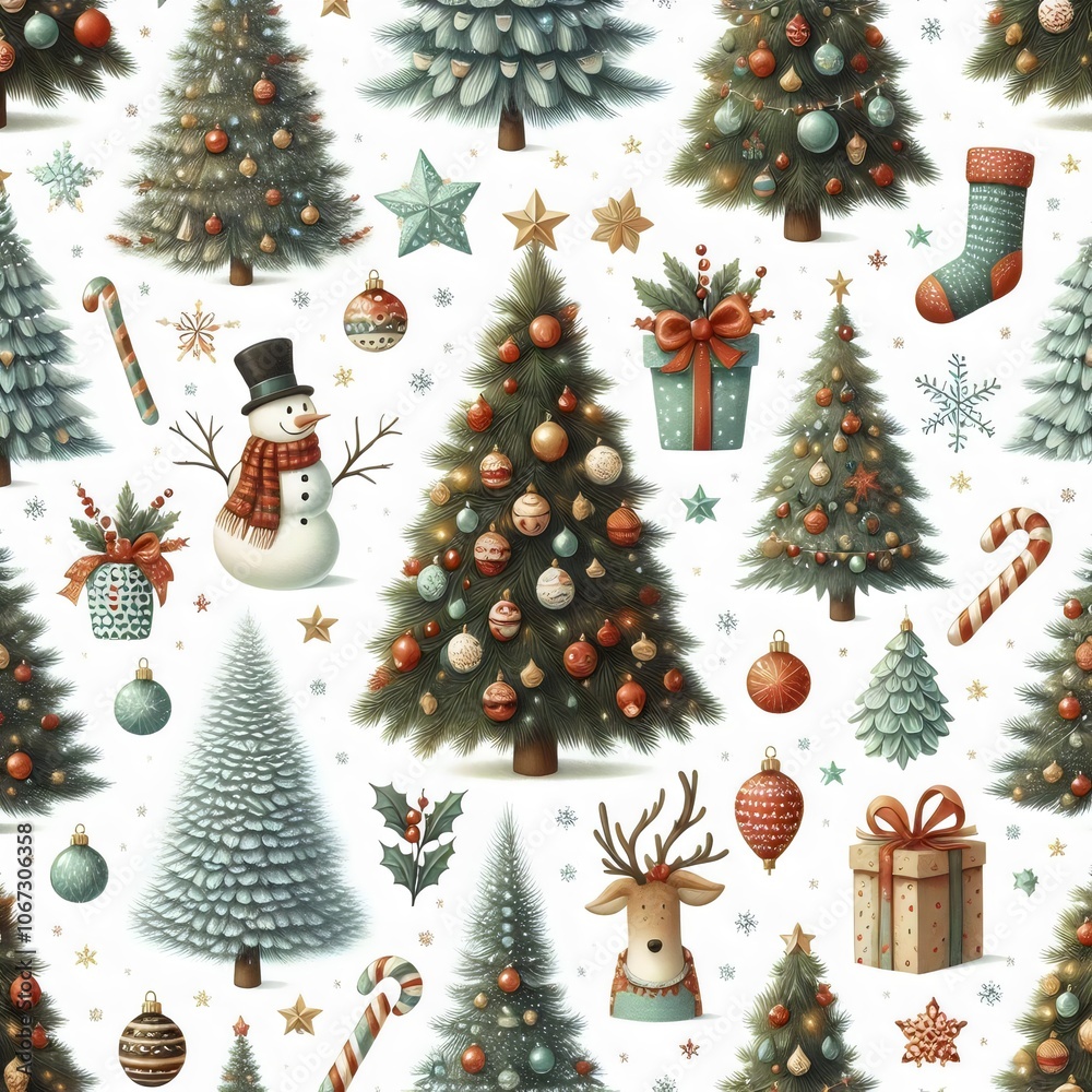 Christmas tree with gifts and decorations. Christmas tree with gifts and decorations.