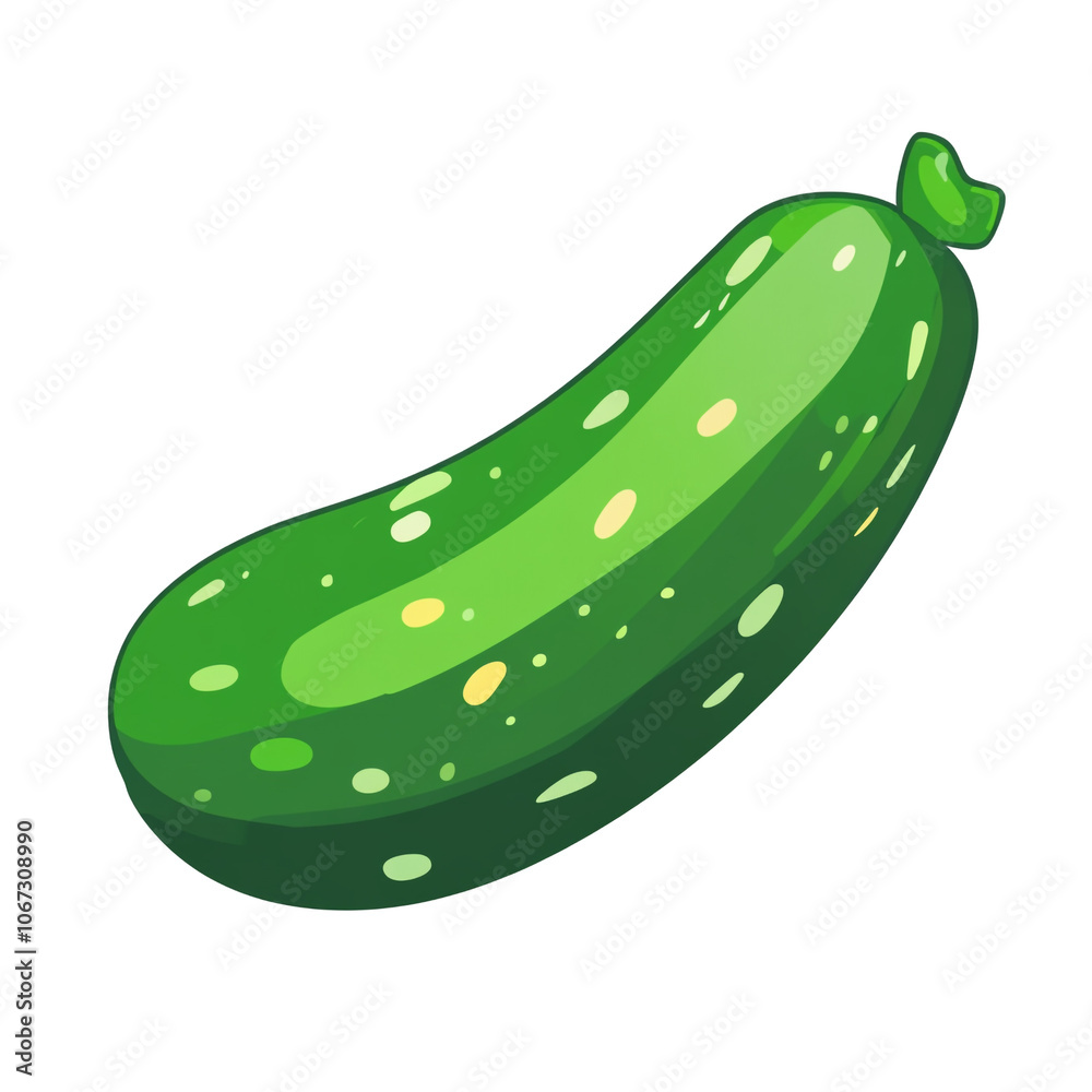 Green Cucumber Illustration Green Cucumber Illustration