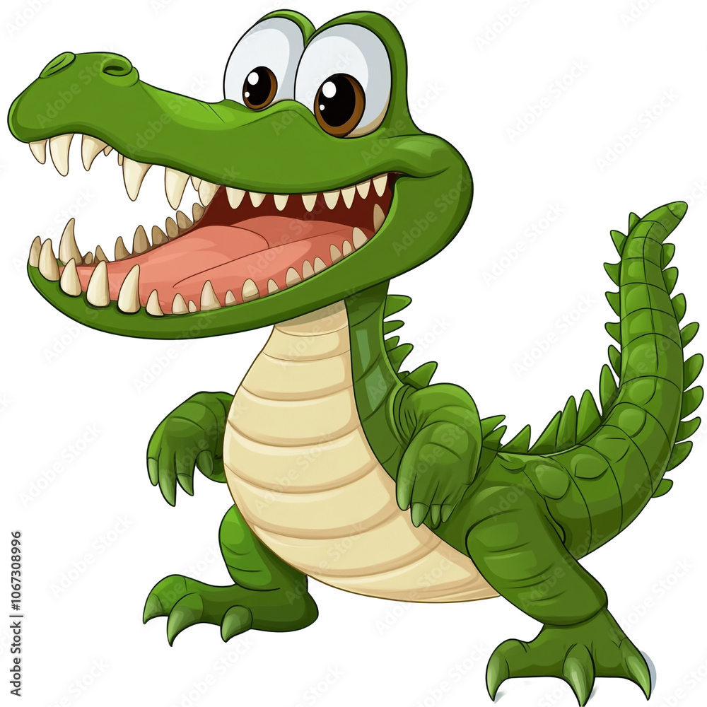 Fototapeta premium Cartoon Alligator Illustration