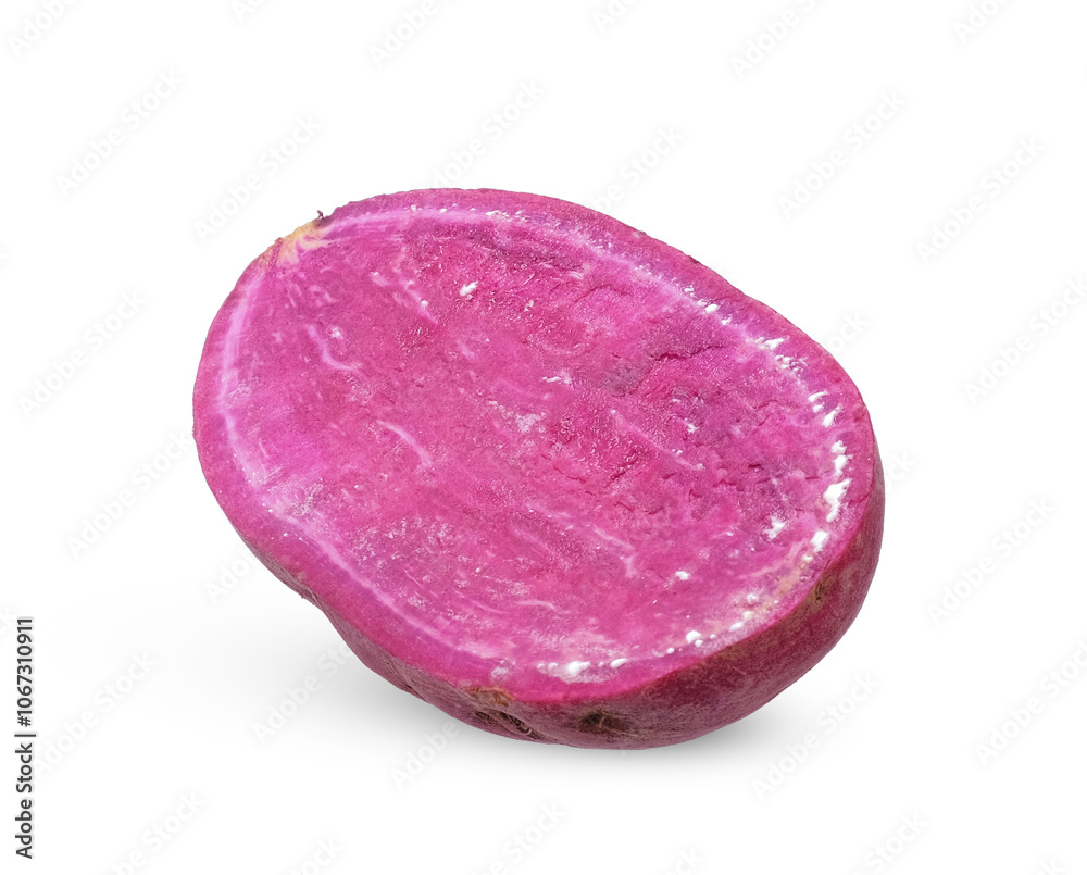 Sweet potato isolated on white background.