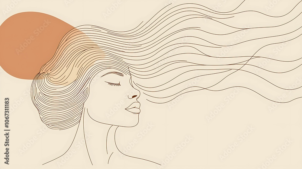 Minimalist Dancer Illustration with Flowing Lines Minimalist Dancer Illustration with Flowing Lines