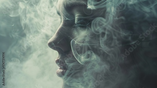 Woman in Smoke - Mystical Portrait Photography