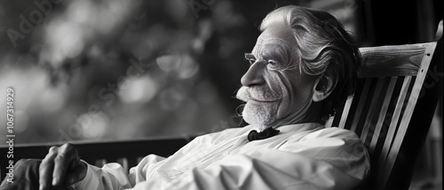 The image likely portrays Albert Schweitzer, renowned Nobel Peace Prize laureate, highlighting his humanitarian achievements. photo