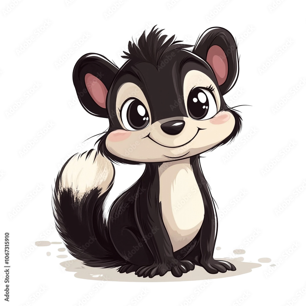 Obraz premium Cute Cartoon Skunk Illustration