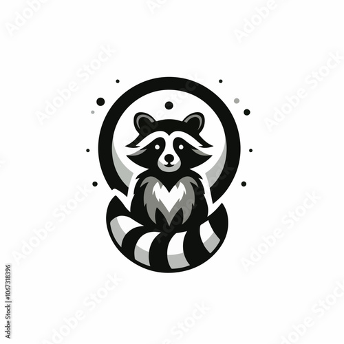 raccoon logo illustration