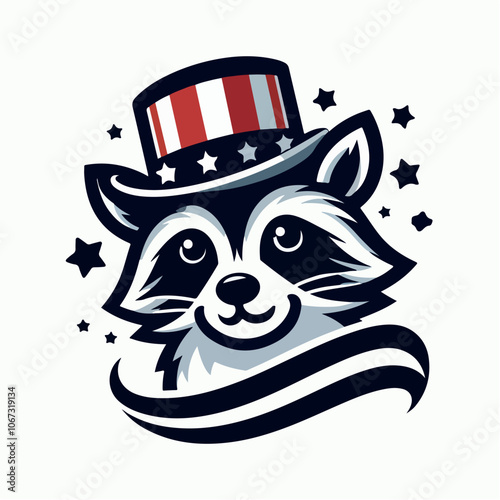 raccoon logo illustration