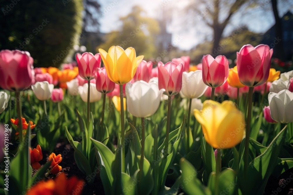 Tulip outdoors blossom flower. Tulip outdoors blossom flower.