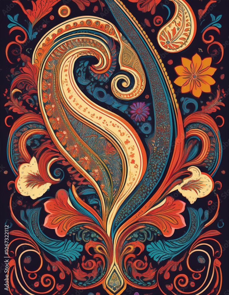 Intricate paisley design Intricate paisley design