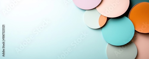 Abstract Pastel Circle Layers with Soft Color Tones