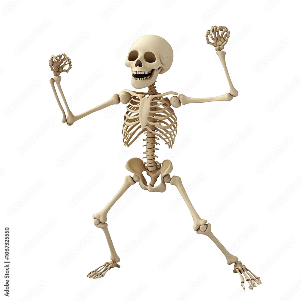 A Cheerful Skeleton Illustration A Cheerful Skeleton Illustration