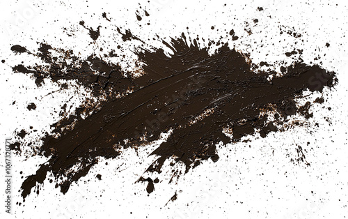 Isolated Mud Splash on Transparent Background, Realistic Dirty Splatter Effect for Design, Perfect for Digital Art, Advertising, and Grunge Textures, High-Resolution Detail, Generative AI