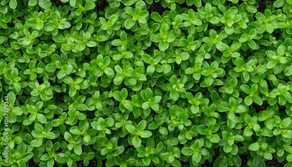 A lush green ground cover filled with vibrant, healthy leaves, creating a dense, natural carpet of greenery. A lush green ground cover filled with vibrant, healthy leaves, creating a dense, natural carpet of greenery.