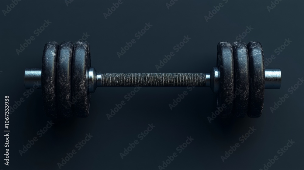 Naklejka premium dumbbells dark and moody sport gym