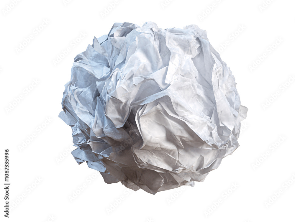 a crumpled paper ball on a white background a crumpled paper ball on a white background