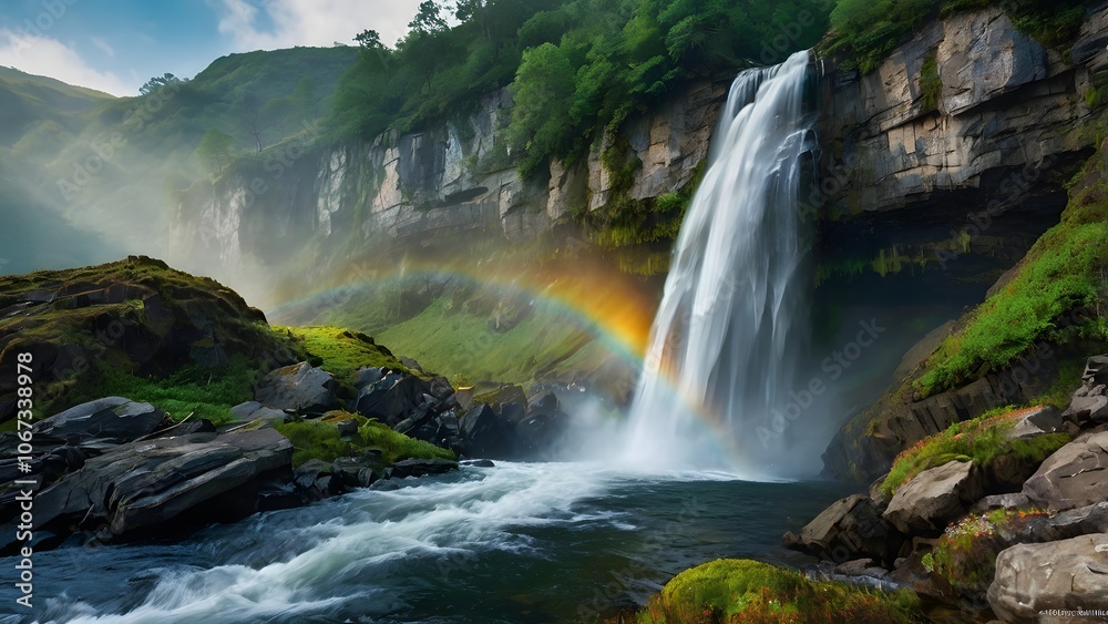 Obraz premium waterfall in the forest