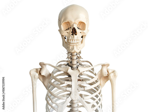 a skeleton with a white background photo