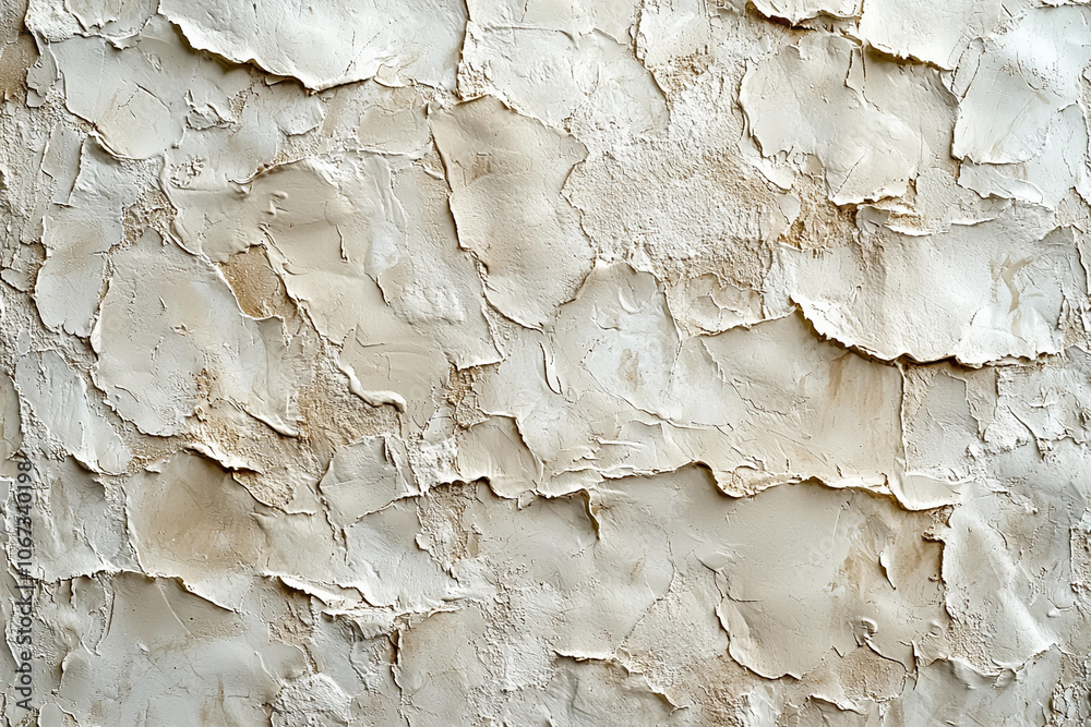 Textured wall with peeling paint showing layers of wear and age Textured wall with peeling paint showing layers of wear and age