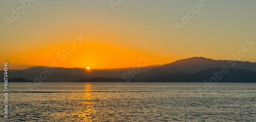 Obraz na płótnie Beautiful sunrise at Gethiye Gulf in Turkey w salonie