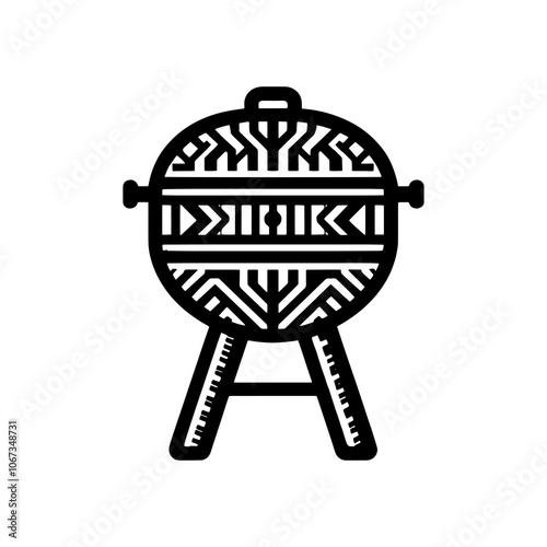 grill logo icon design vector