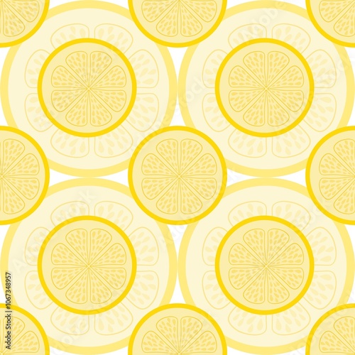 Lemon seamless pattern on background.